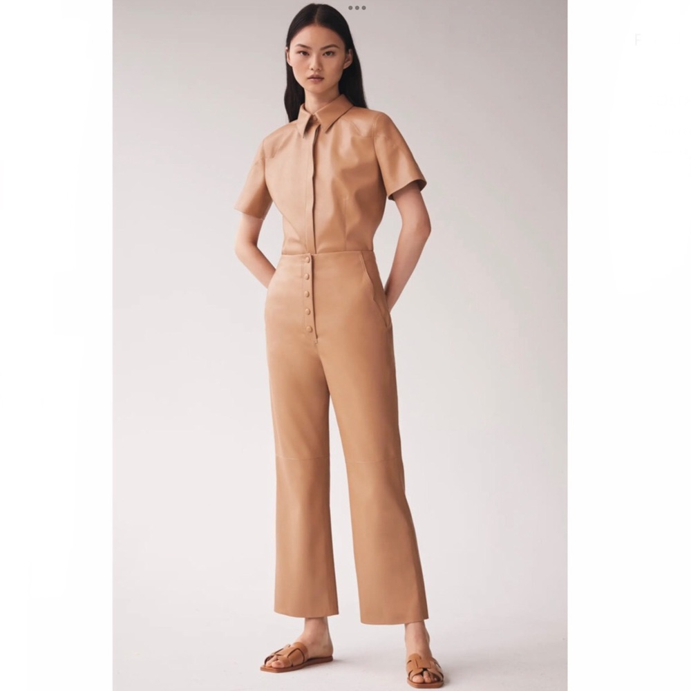🧵Tailored!🪡 NANUSHKA Sora Faux Leather Crop Flare Pants SOLD OUT! DYT Type 2